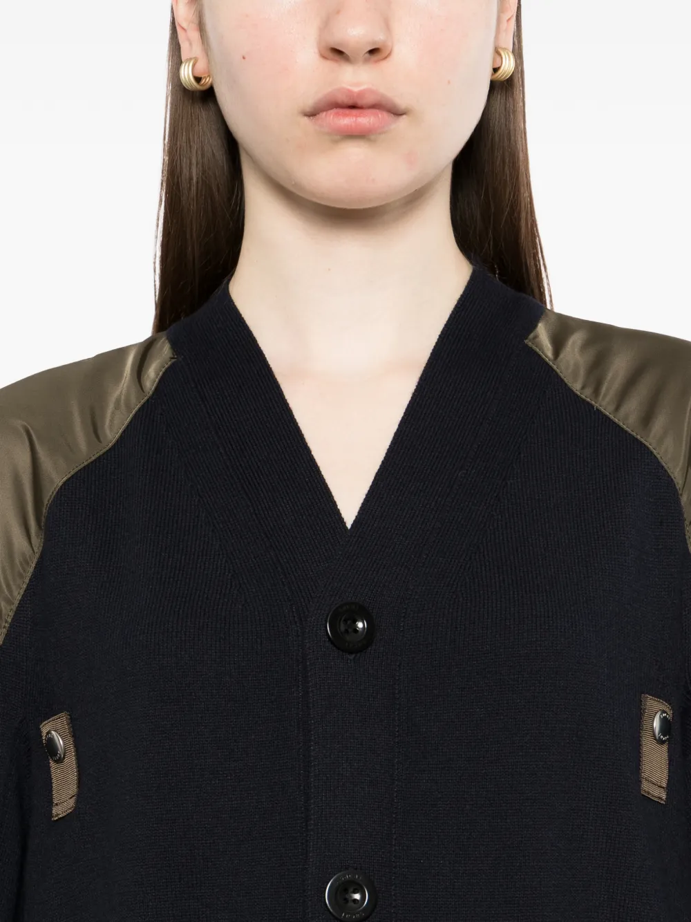 sacai Twill vest Groen