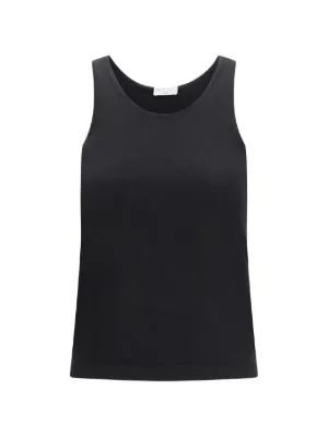ALEXANDER MCQUEEN メッシュタンクトップ Alexander McQueen カットアウト メッシュ タンクトップ | ブラック