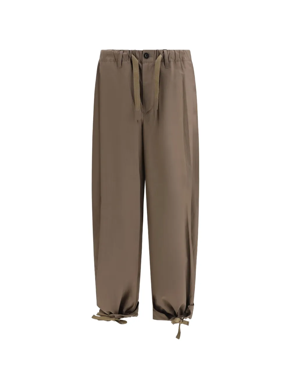 sacai drawstring-fastening trousers - Marrone