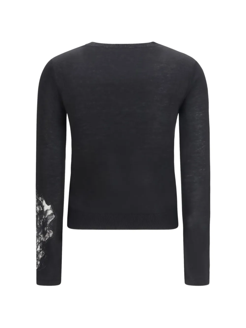 Max Mara T-shirt met kanten applicatie Zwart