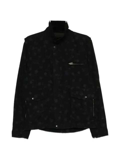 sacai floral-print high-neck jacket