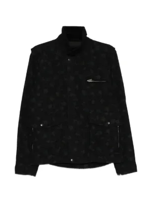 Sacai ジップアップ ボンバージャケット | ブラック | FARFETCH JP
