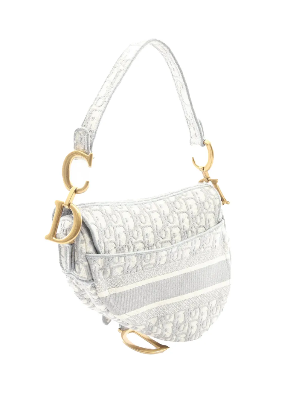 2010-2026 Oblique Canvas Saddle Bag Satchel