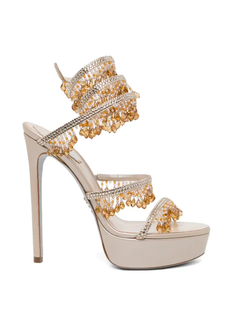 René Caovilla 130mm crystal-embellished sandals