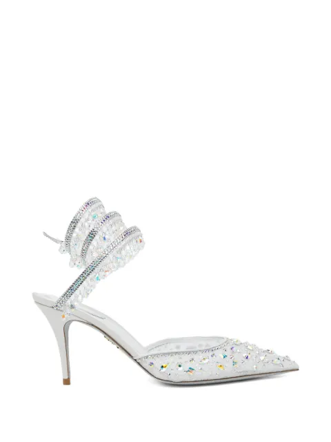 René Caovilla zapatillas con detalles de cristal y tacón de 80mm