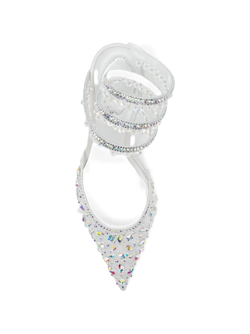René Caovilla 80mm crystal-embellished pumps Wit