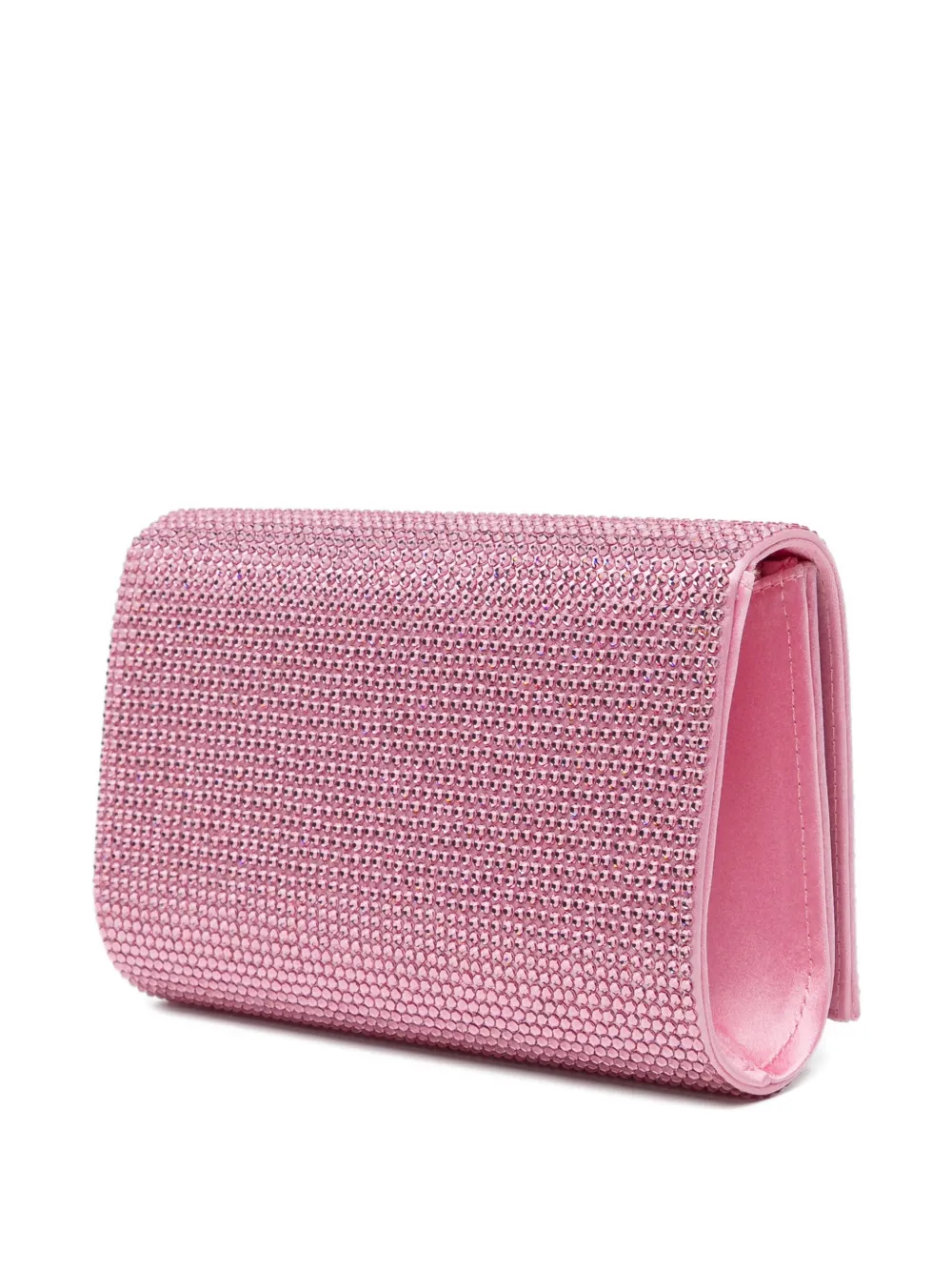 René Caovilla Clutch met kristallen Roze