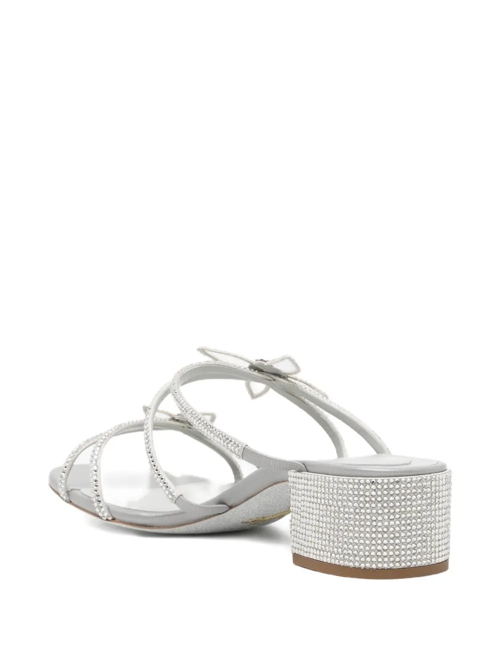 René Caovilla 40mm crystal-embellished sandals Zilver