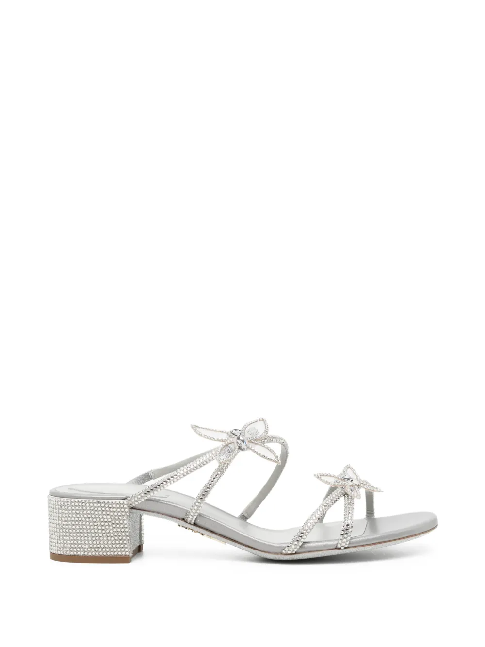 René Caovilla 40mm crystal-embellished sandals - Silver