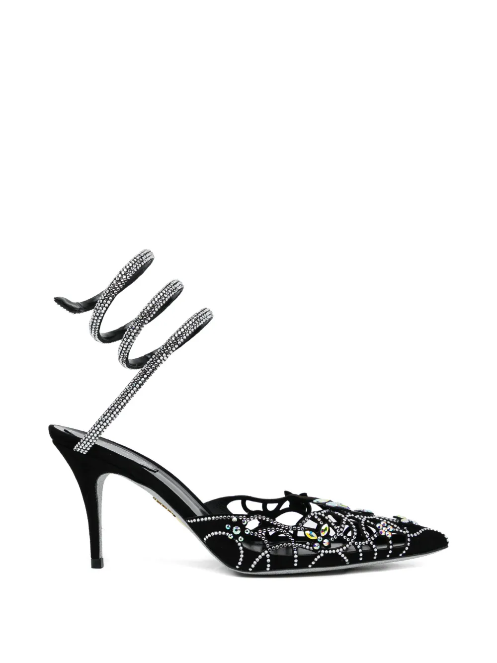 René Caovilla 80mm crystal-embellished pumps Zwart