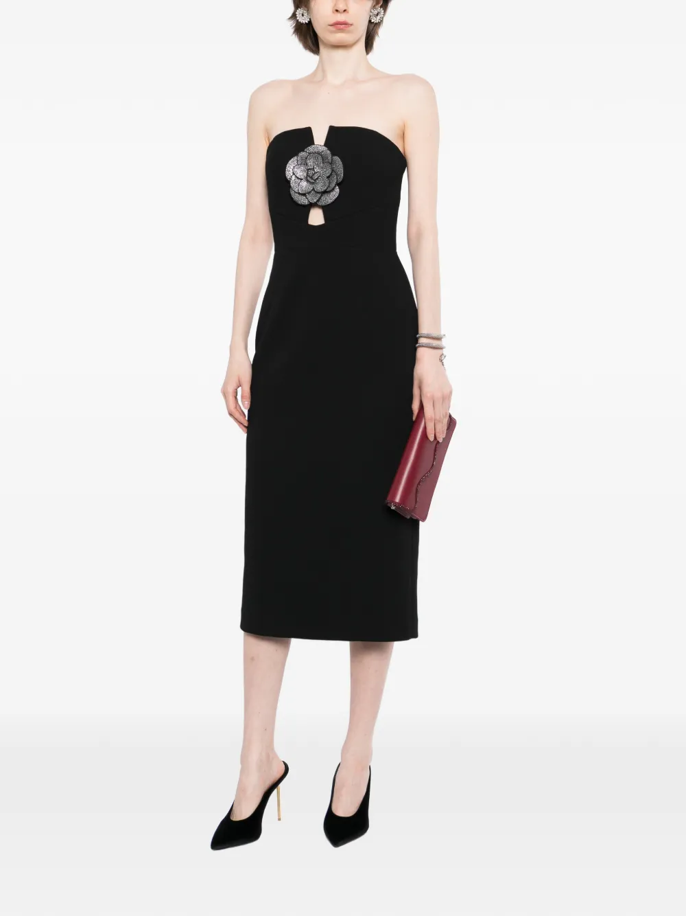 René Caovilla Onda clutch Rood