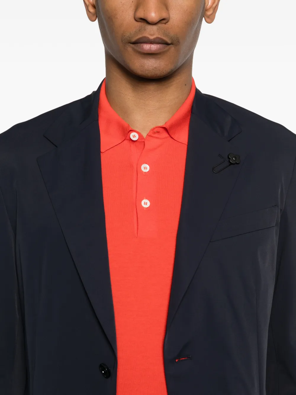 Lardini Pak met opgestikte zak Blauw