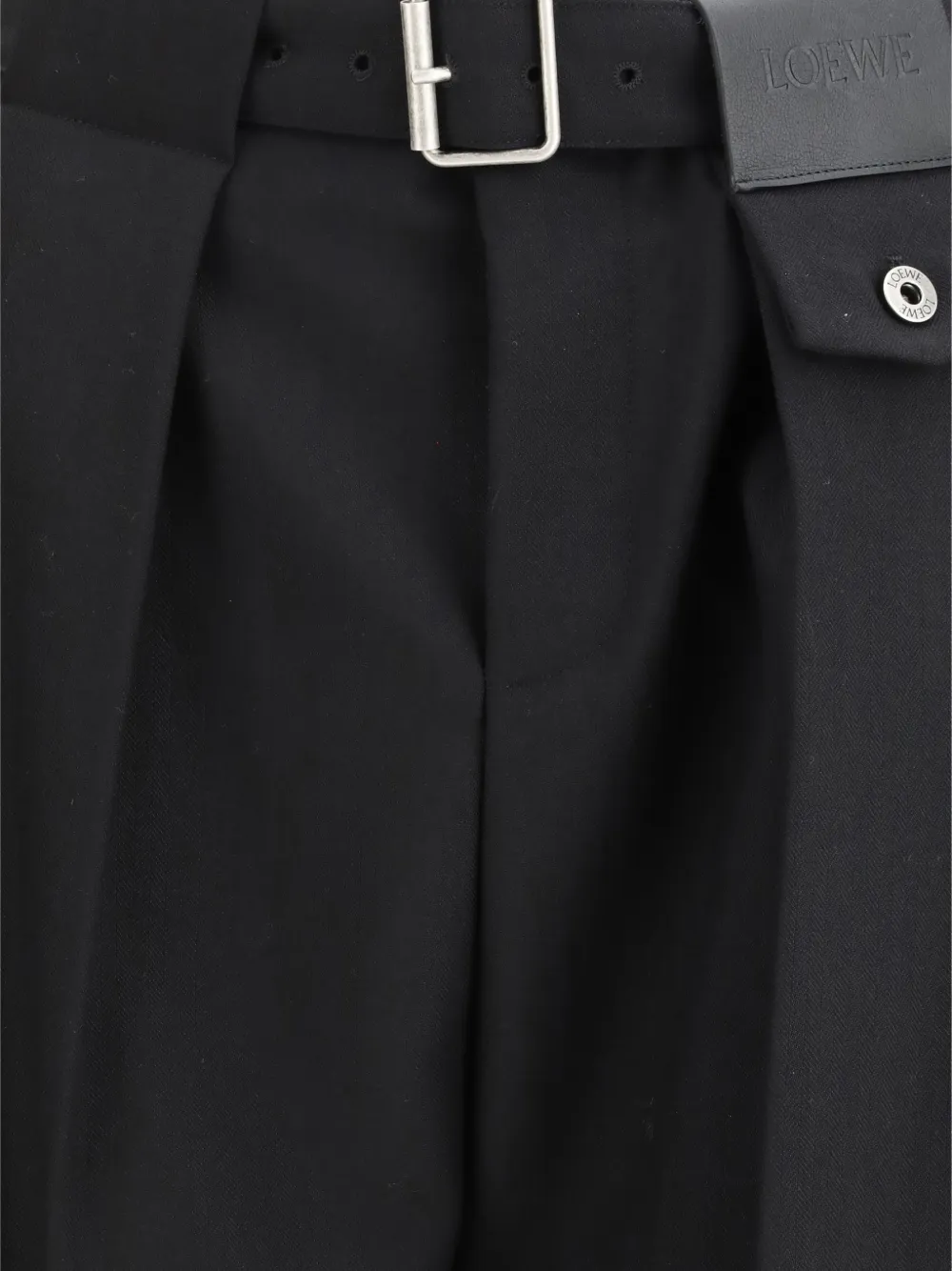  Loewe Pleated Trousers - Black 