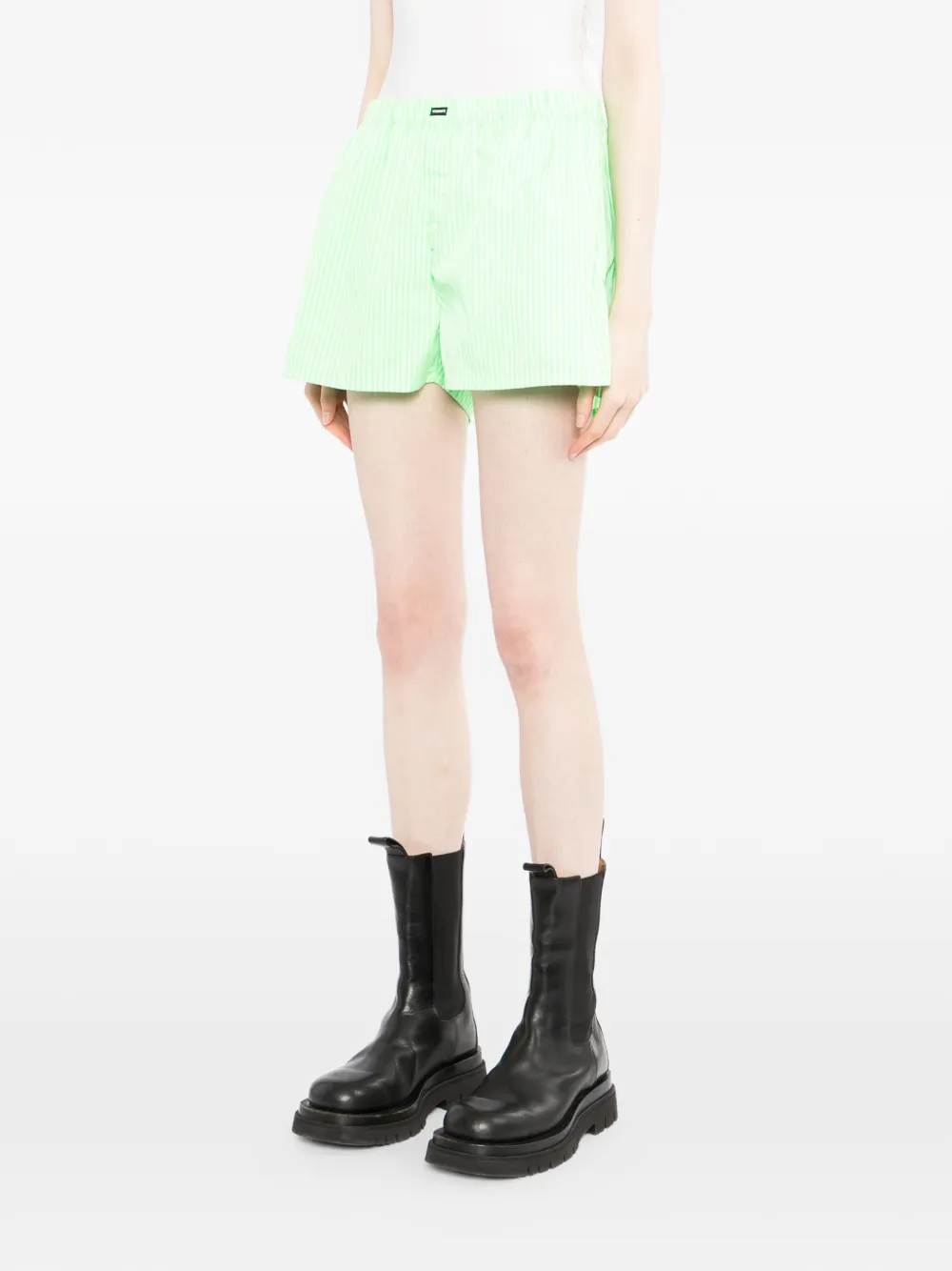 VETEMENTS Gestreepte shorts Groen