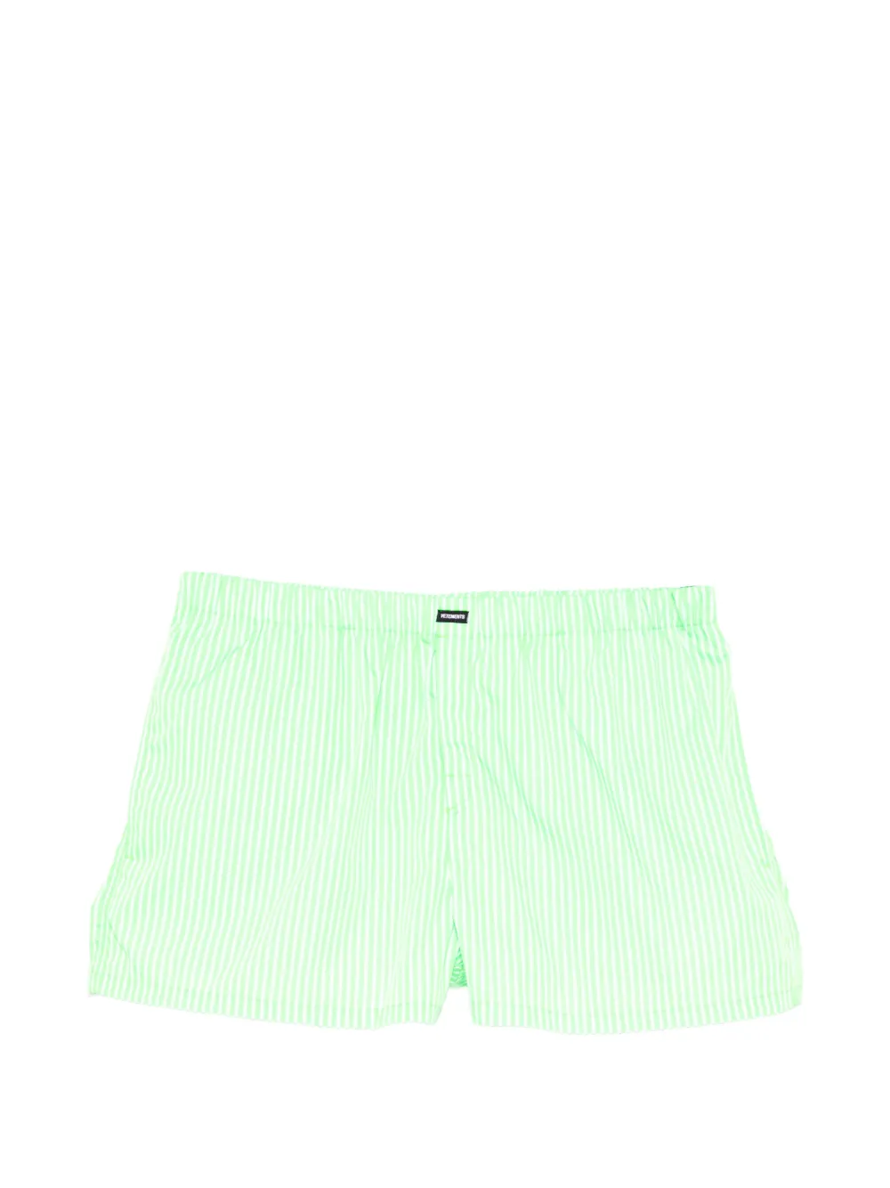 VETEMENTS striped shorts - Verde