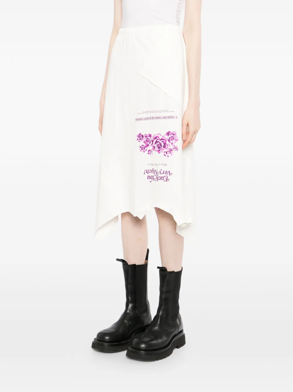  Vetements Printed Midi Skirt - Neutrals 