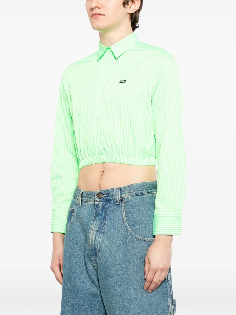 VETEMENTS Gestreept overhemd Groen