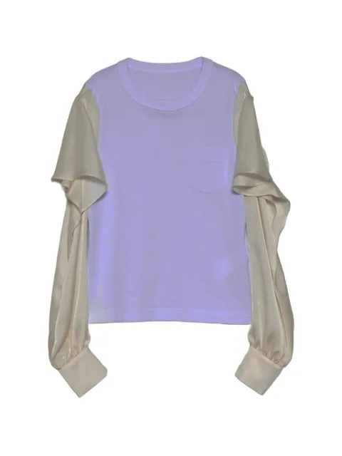 sacai panelled T-shirt