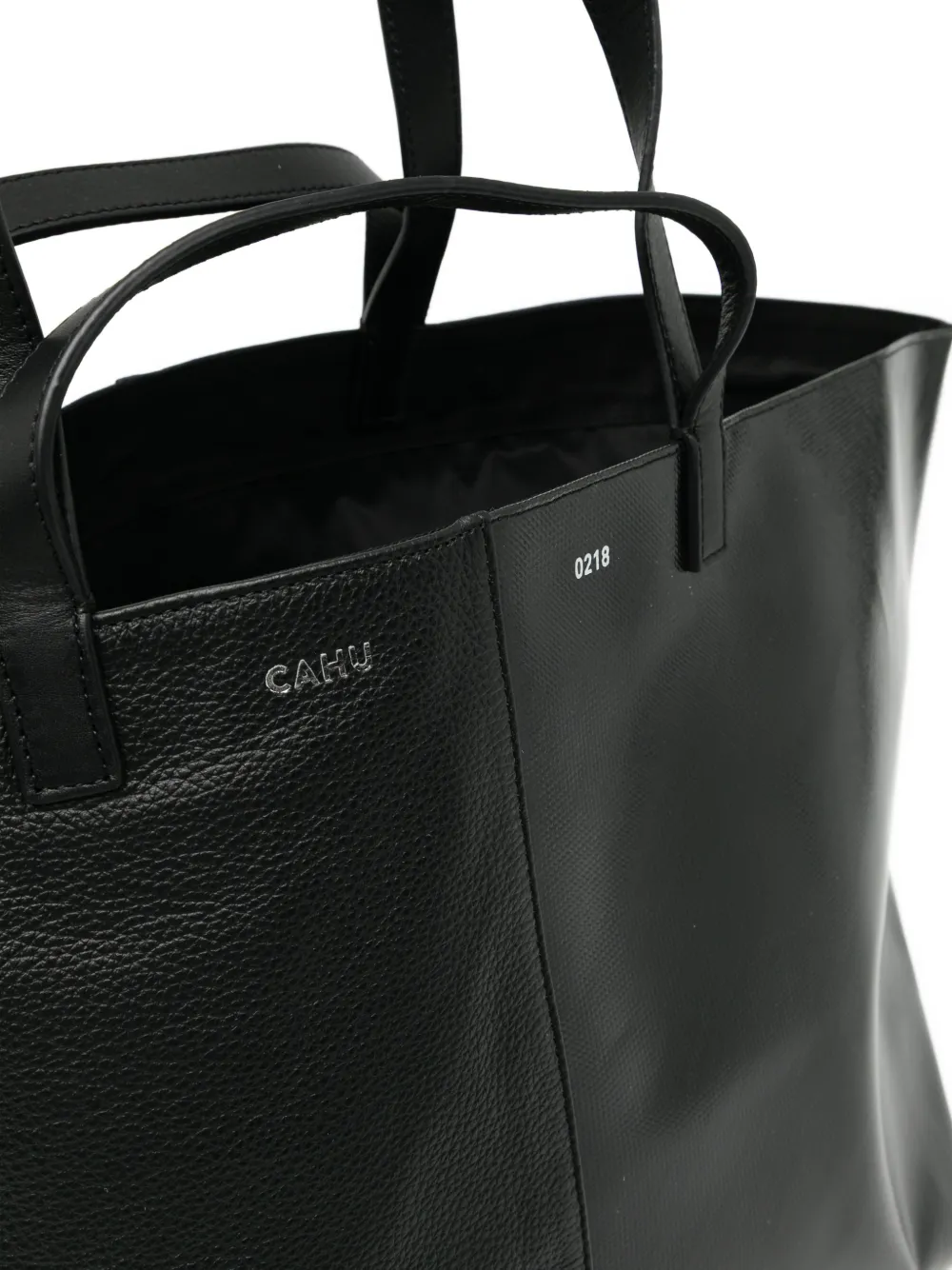 Cahu Shopper met logoprint Zwart