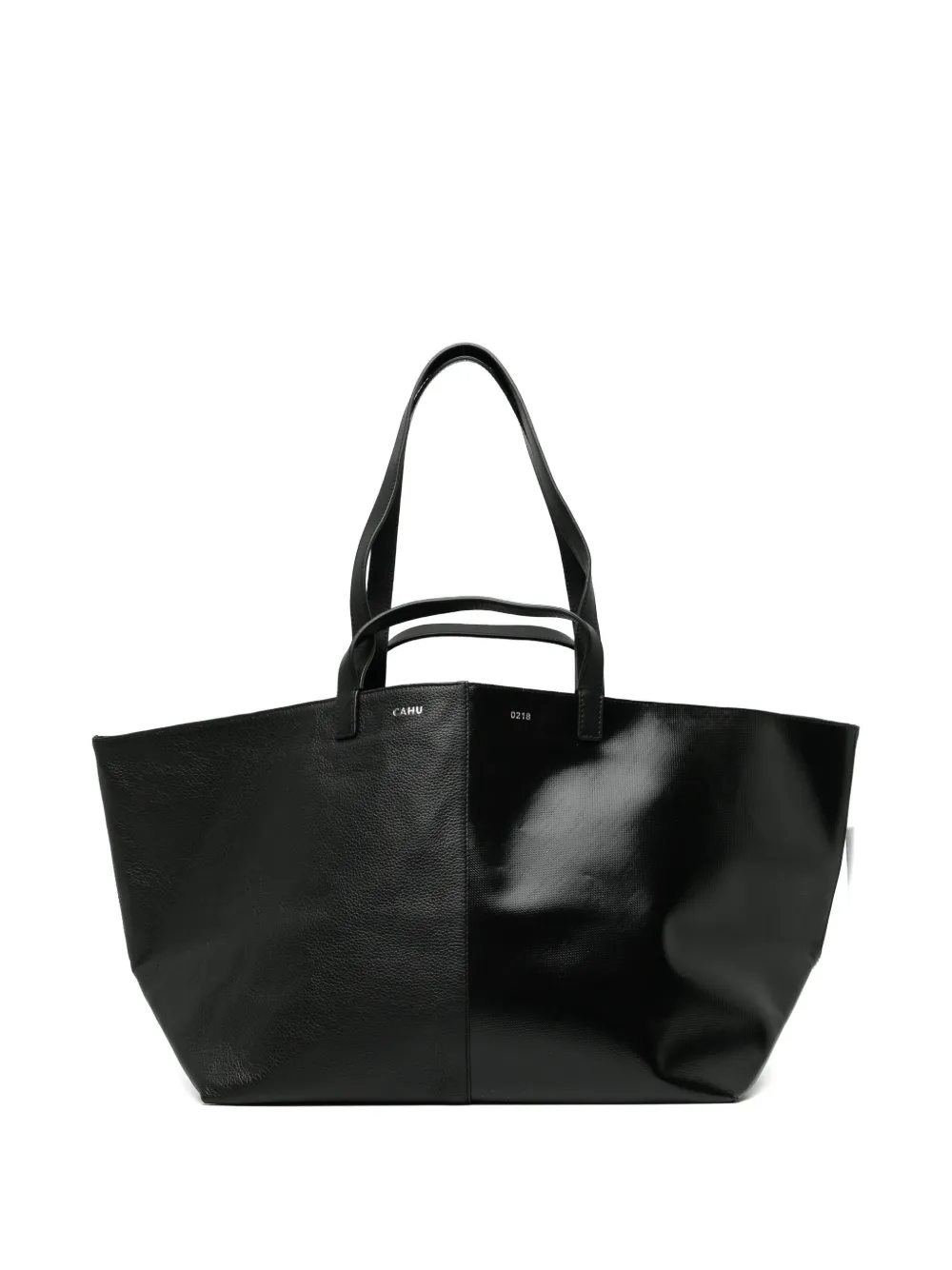 Cahu logo-printed tote bag - Nero