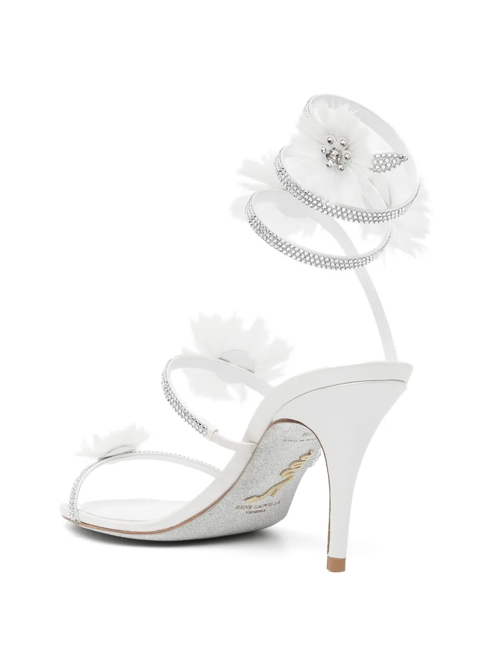 René Caovilla 80mm Jolene sandals Beige