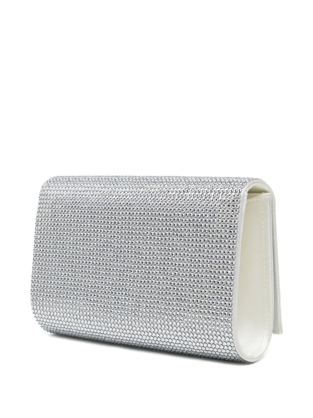 René Caovilla Clutch met kristallen Zilver