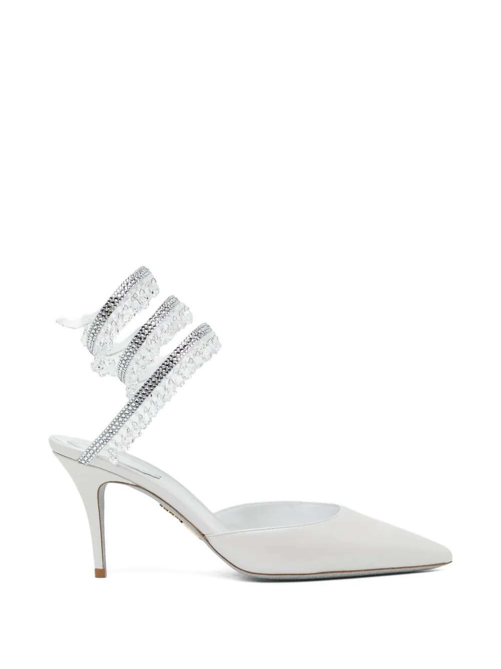 René Caovilla 80mm crystal-embellished pumps Grijs