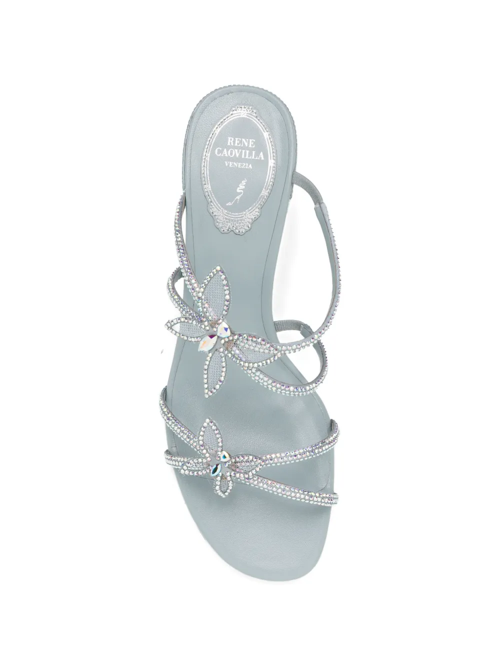 René Caovilla 40mm crystal-embellished sandals Blauw