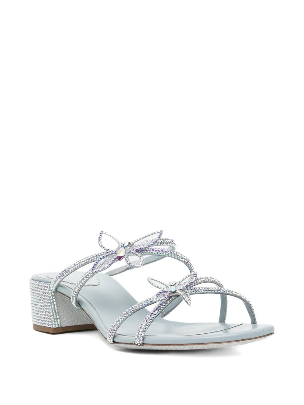 René Caovilla 40mm crystal-embellished sandals Blauw