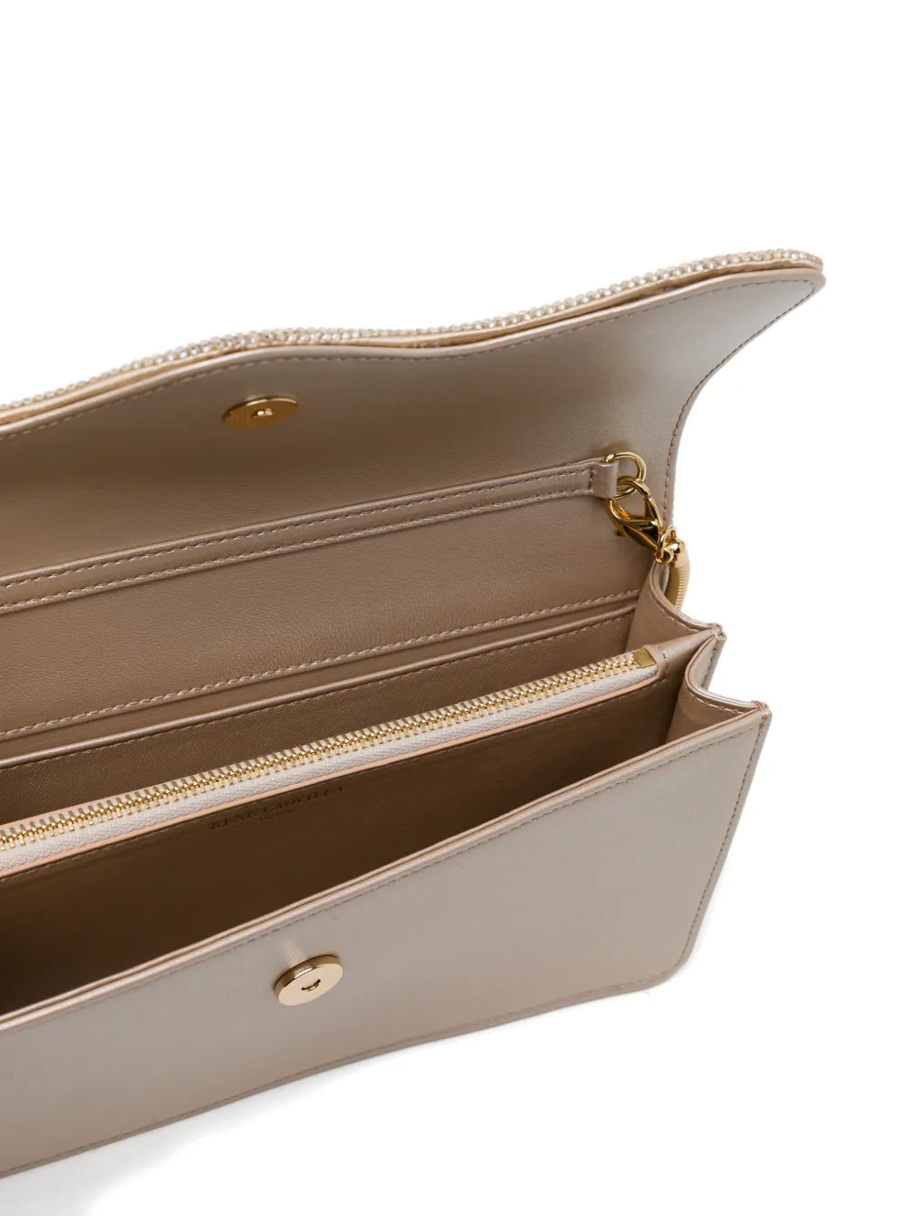 René Caovilla Onda clutch Beige