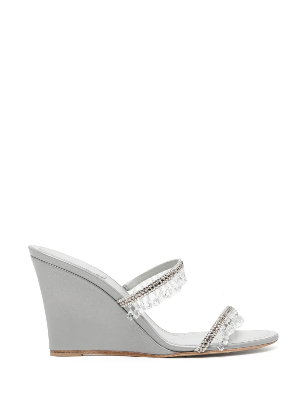 René Caovilla 80mm crystal-embellished sandals - Grey