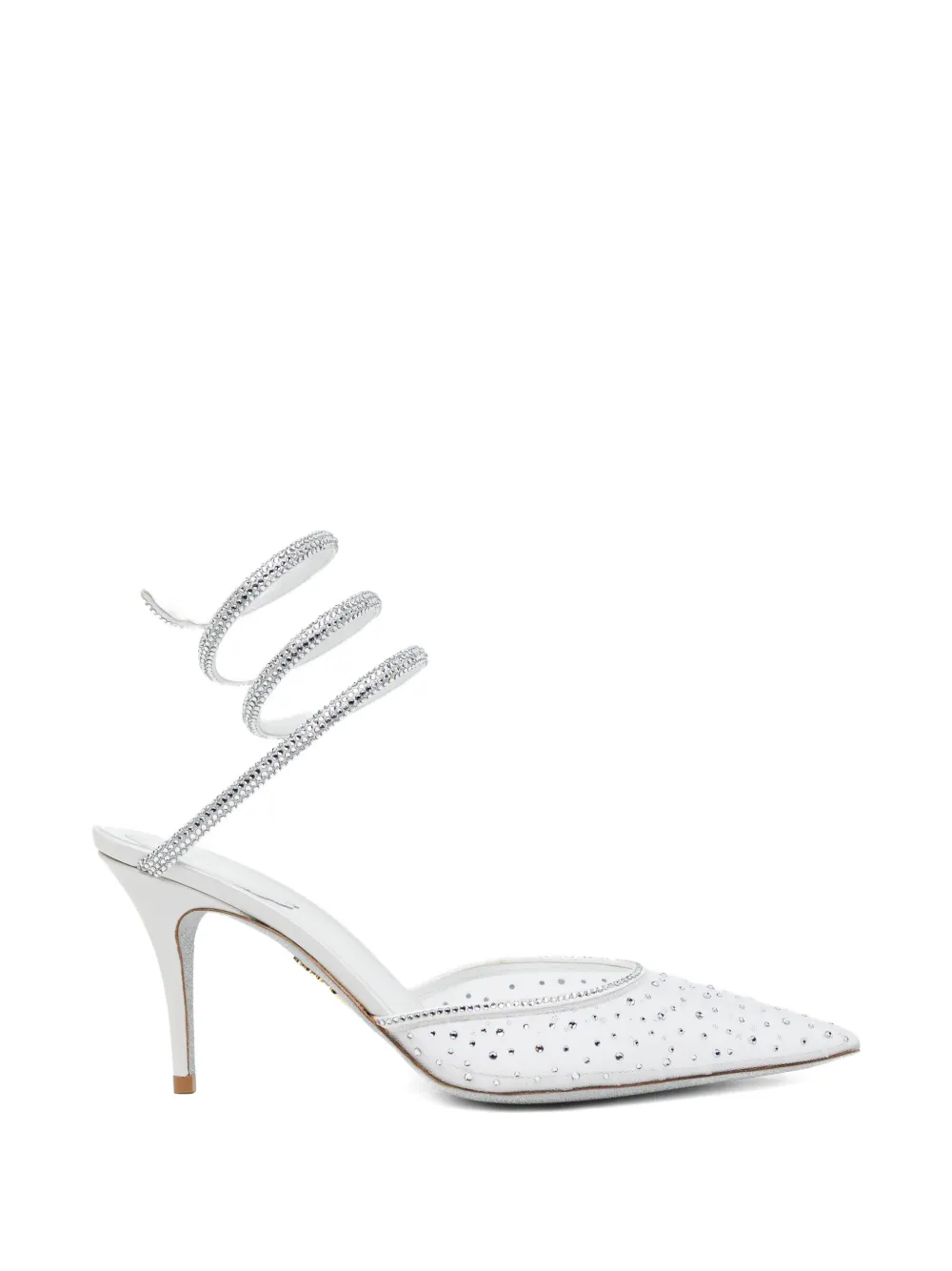 René Caovilla 80mm crystal-embellished pumps Wit