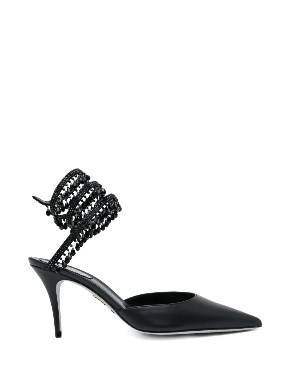 René Caovilla 80mm crystal-embellished pumps Zwart