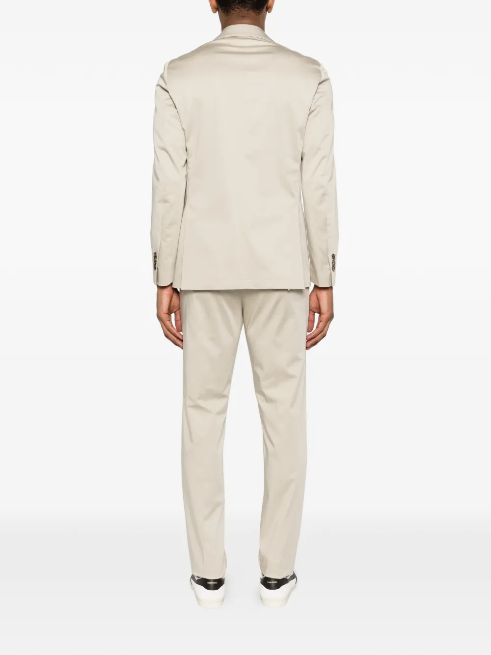  Lardini Single-breasted Cotton Suit - Neutrals 