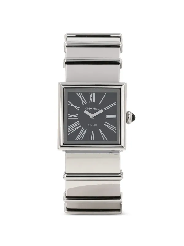 Chanel Pre-owned 2000s Mademoiselle 22mm Watch in Black