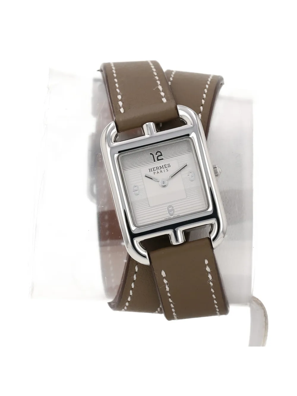 Pre-owned Hermes 2020s Cape Cod 33mm Watch In White