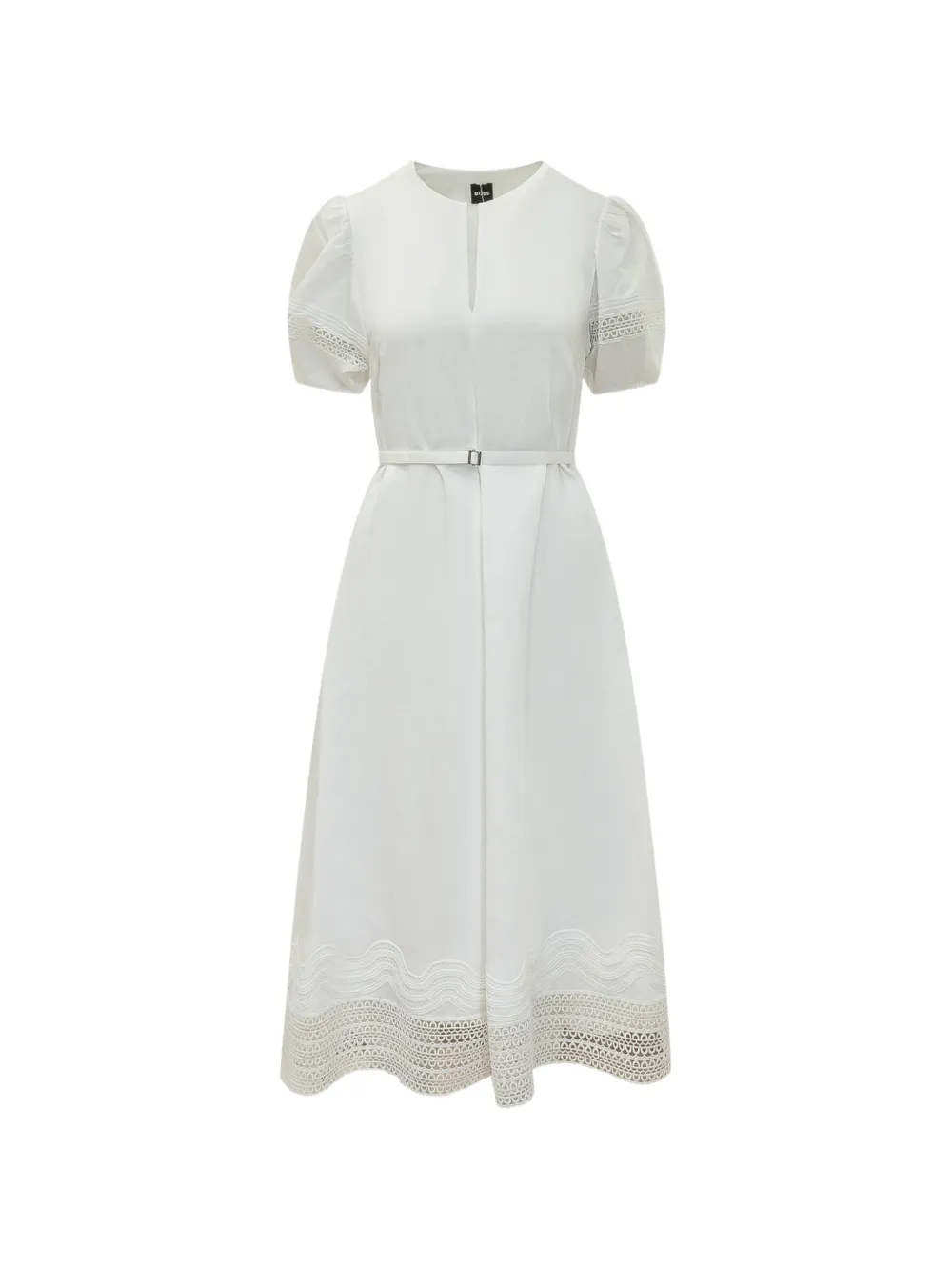 BOSS Abito midi Doralia con cintura - Bianco