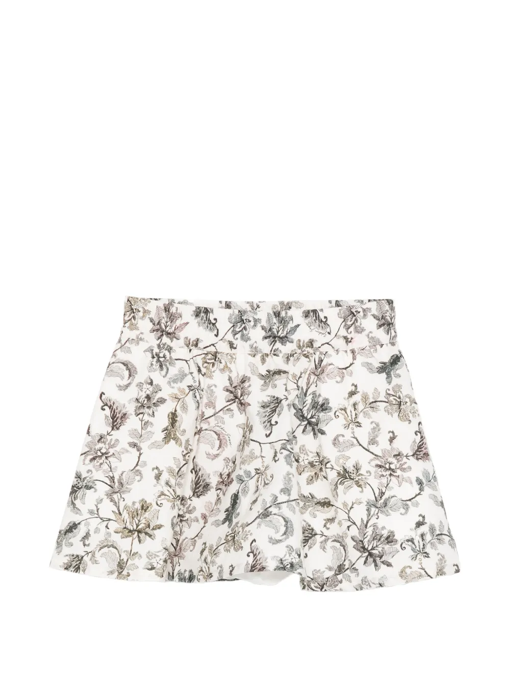Golden Goose Kids Obadiah floral skirt - Toni neutri
