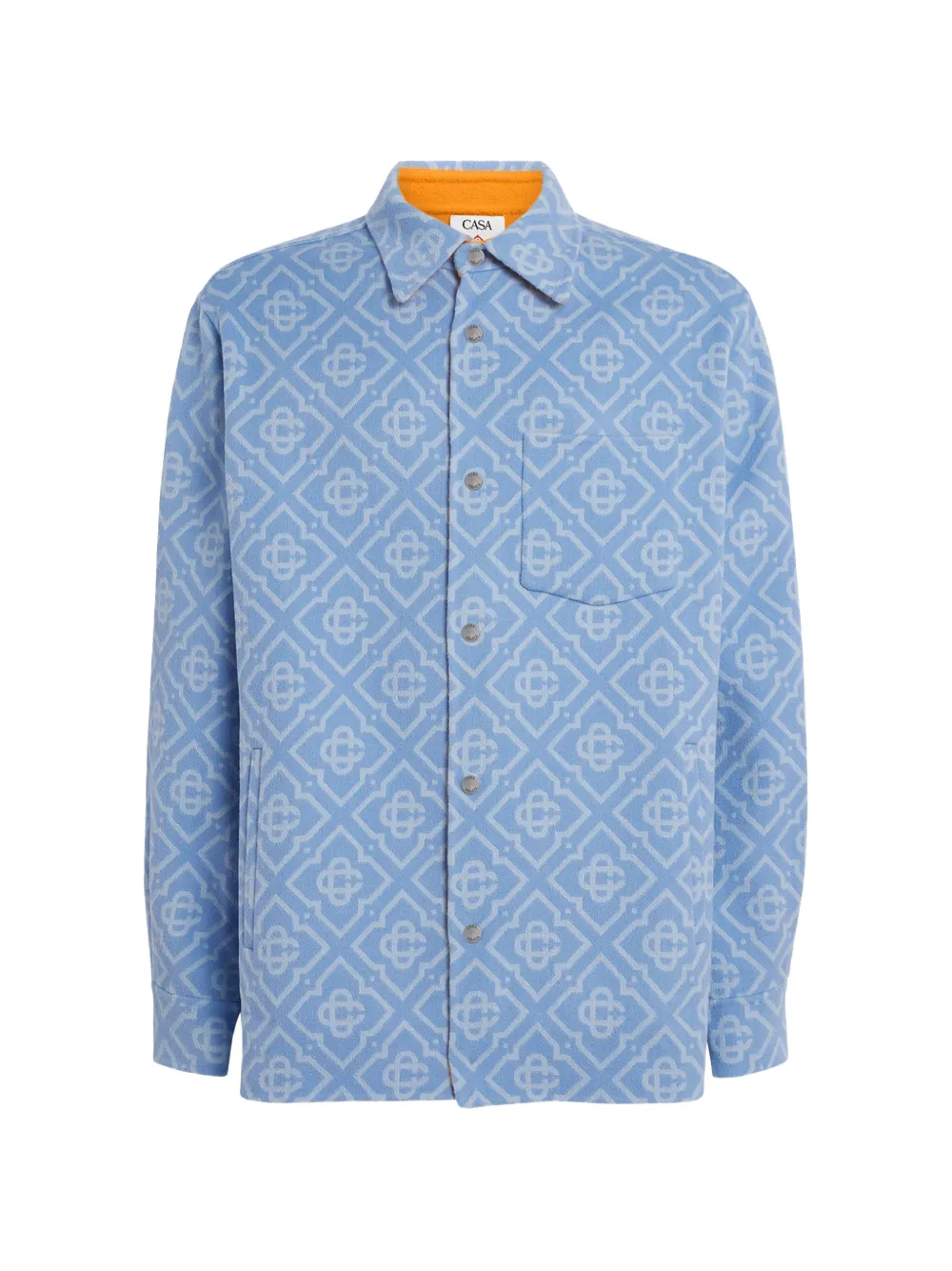 Casablanca monogram-pattern shirt - Blau