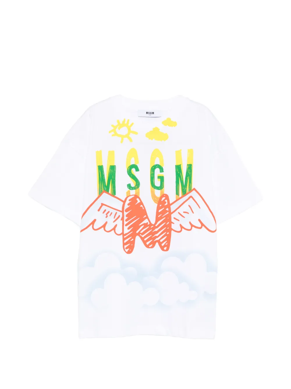 MSGM Kids graphic-print T-shirt - Bianco