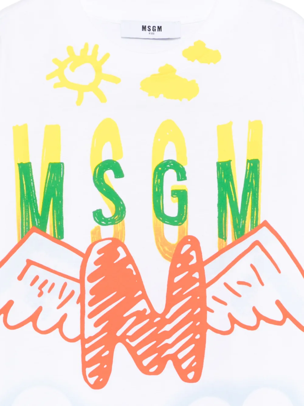  Msgm Kids Graphic-print T-shirt - White 