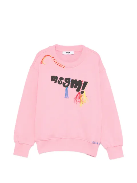 MSGM Kids logo-print long-sleeved sweatshirt