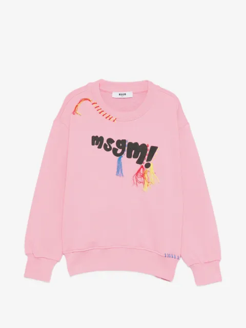 MSGM Kids logo-print long-sleeved sweatshirt