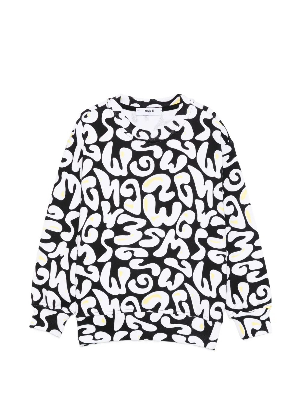 MSGM Kids felpa con stampa - Nero