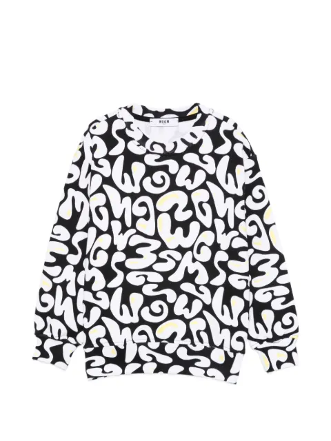 MSGM Kids felpa con stampa