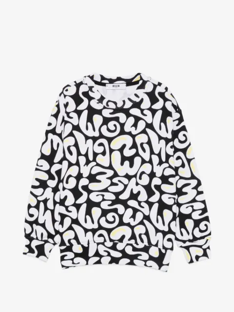 MSGM Kids patterned sweatshirt