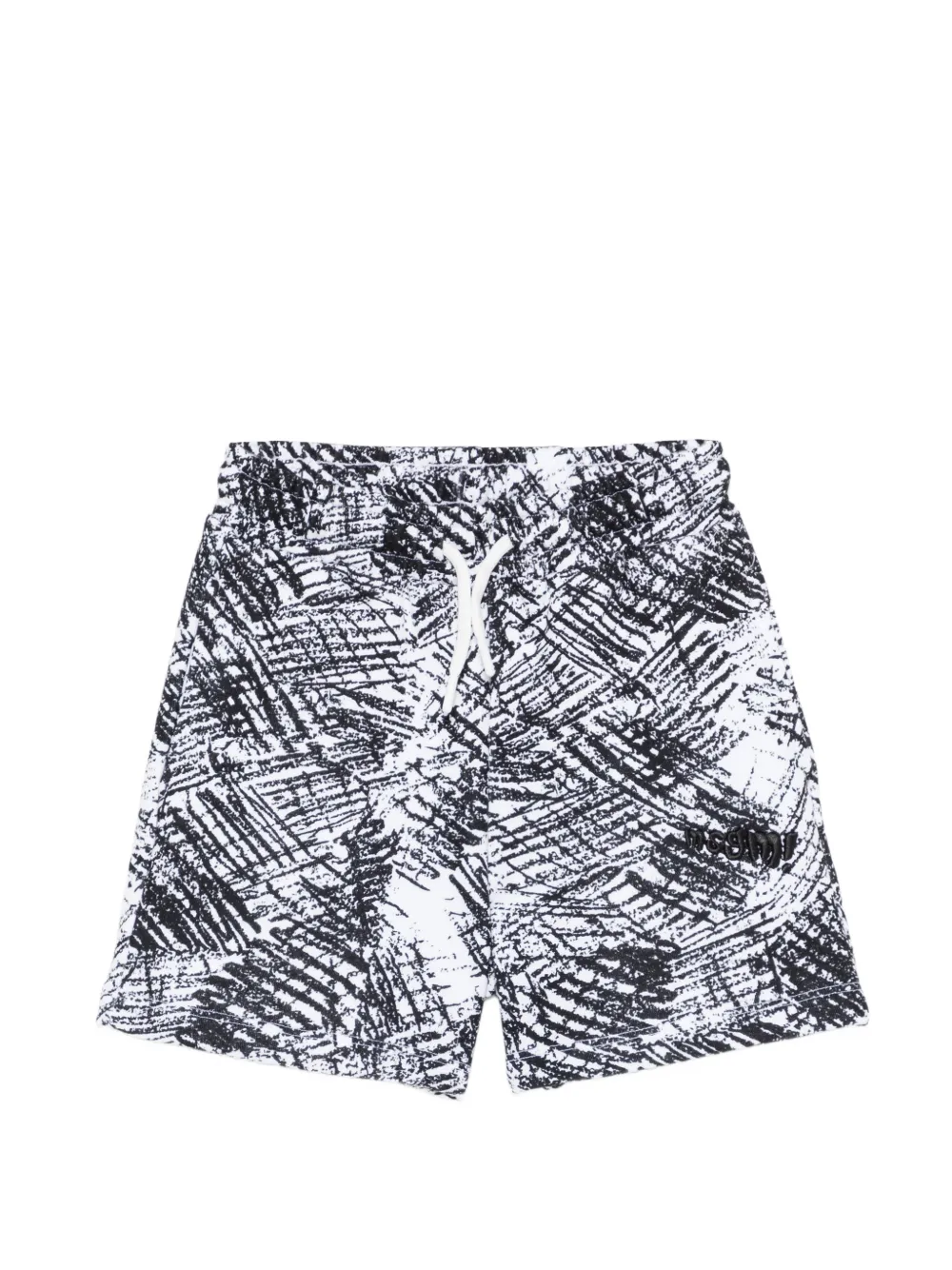 Msgm Kids' Logo-embroidered Shorts In Multi