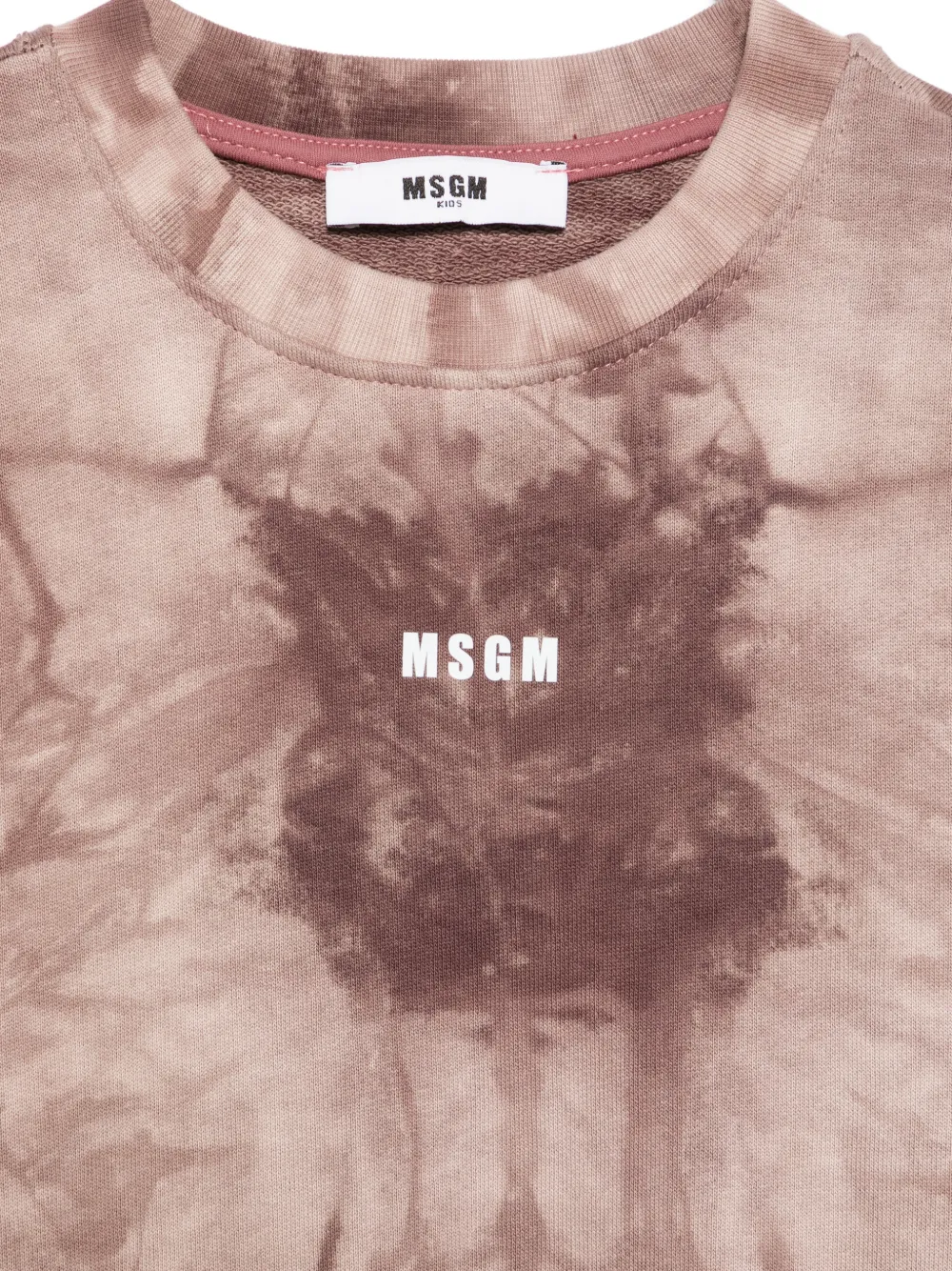 MSGM Kids Sweater met tie-dye print Beige
