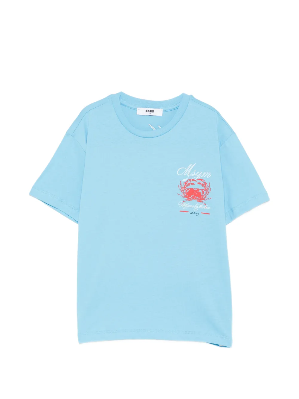 MSGM Kids T-shirt con stampa - Blu