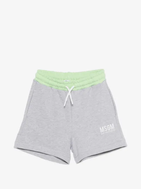 MSGM Kids contrast drawstring shorts